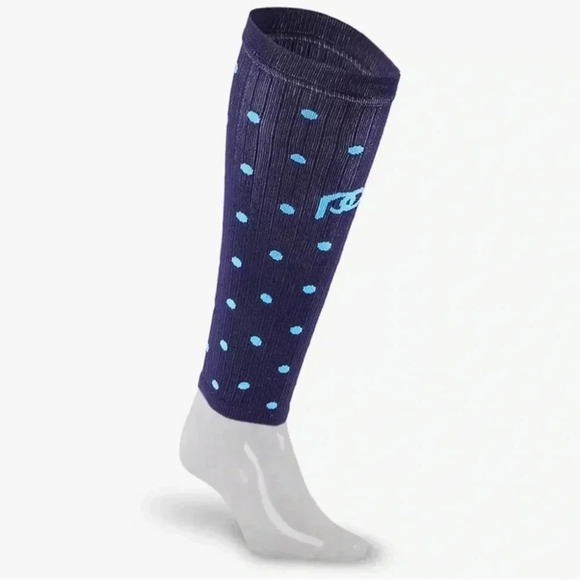Pro Compression | Navy Dots  Calf Sleeves - Picture 1 of 6